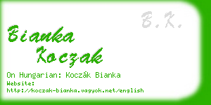 bianka koczak business card